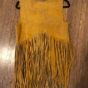 Vintage Sued fringe vest